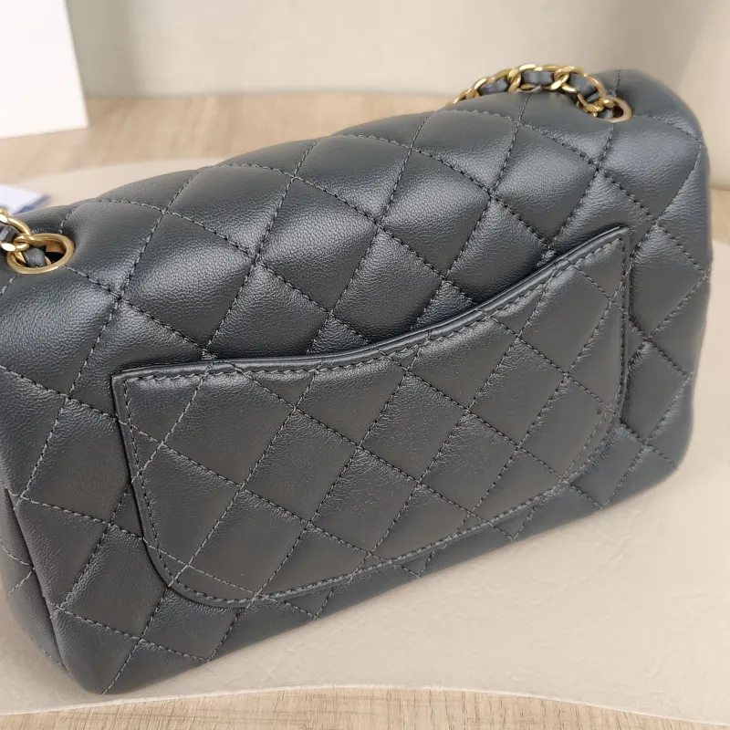 Chanel Crossbody Bag25b c mini Grey Lambskin mini20 × 6 × 12 cm — detail view 14 of 14