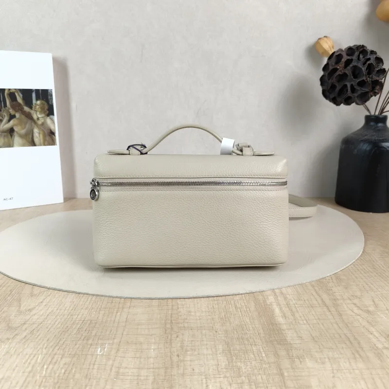 Loro Piana Crossbody Bag Extra Pocket L19 Grey Calfskin One Size 19 × 7 × 11.5 cm