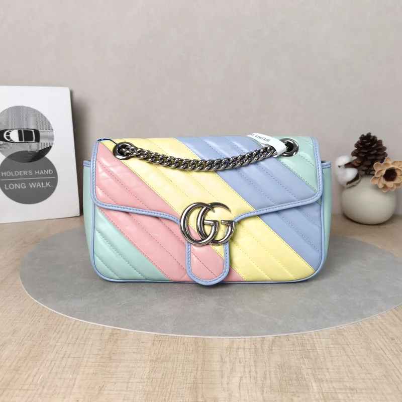 GUCCI Crossbody Bag GG Marmont Medium Marmont 26 Calfskin Medium26 × 7 × 15 cm