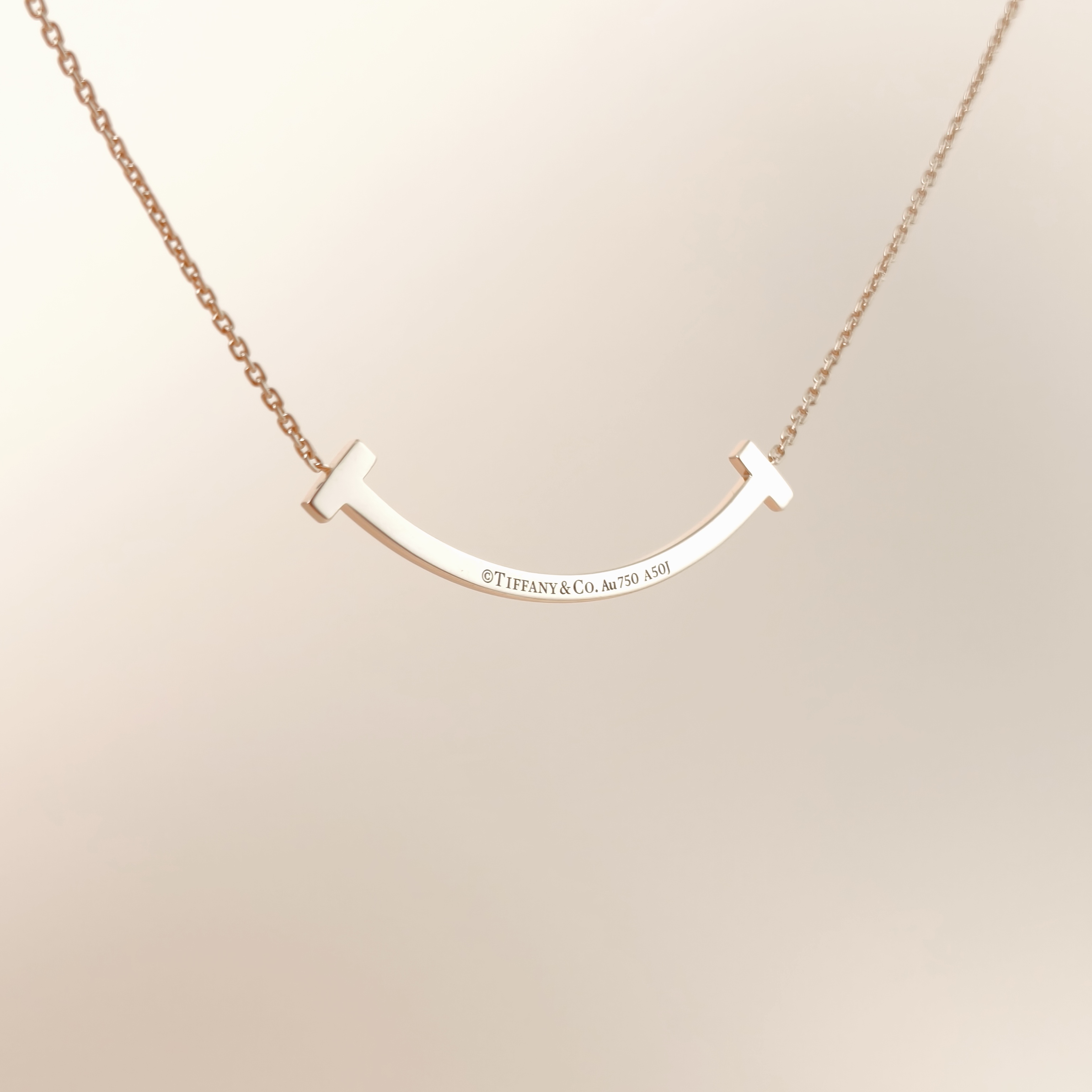 Tiffany&Co. Necklace T Collection Large Smile Necklace Rose Gold Rose Gold 18KR ose Gold Large40.6-45.7 — cover view 6 of 13