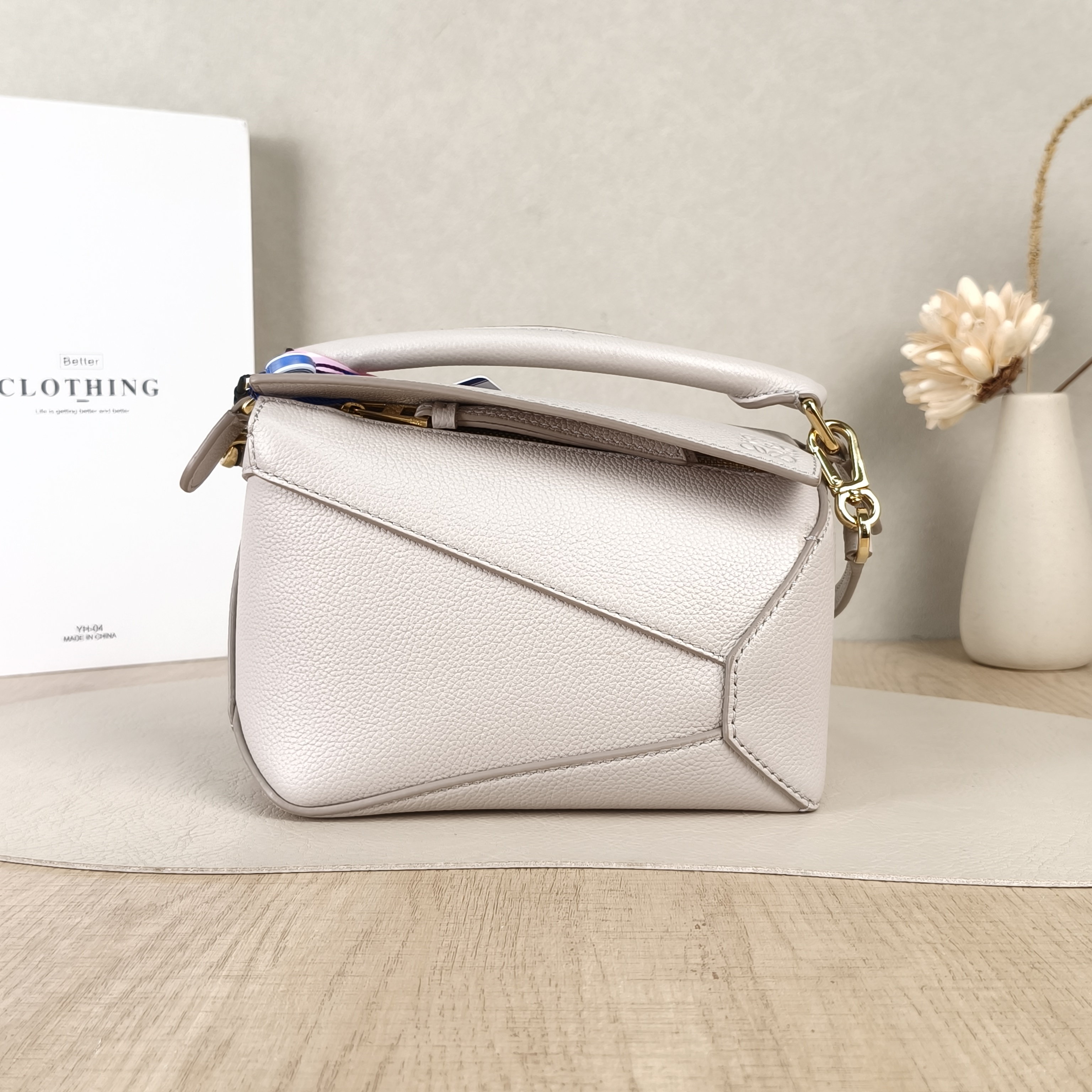 LOEWE Crossbody Bag Puzzle Grey Calfskinmini18 × 8 × 12.5 cm