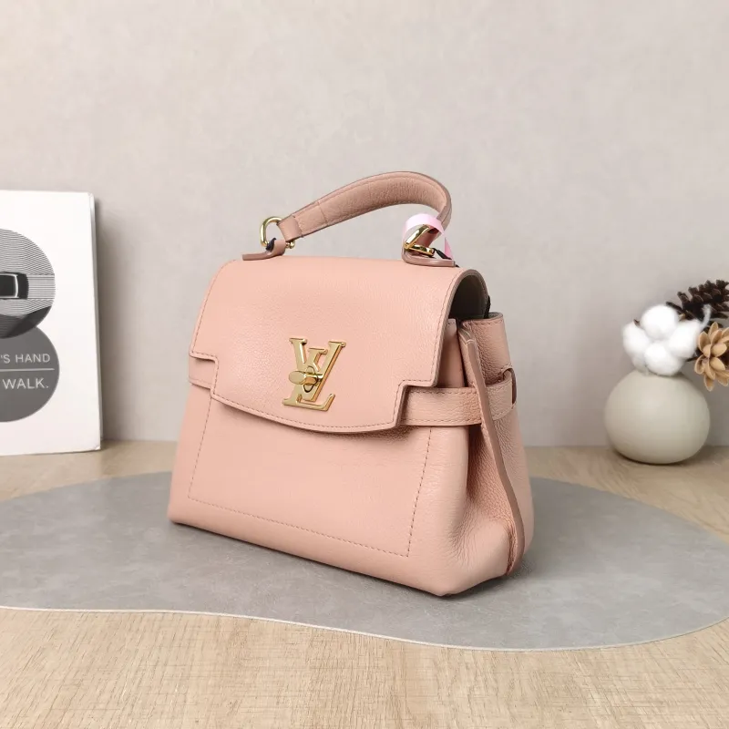 Louis Vuitton Top Handle Bag Lockme Ever Top Handle Bag Pink Calfskin Mini 23 × 10 × 17 cm — cover view 5 of 5
