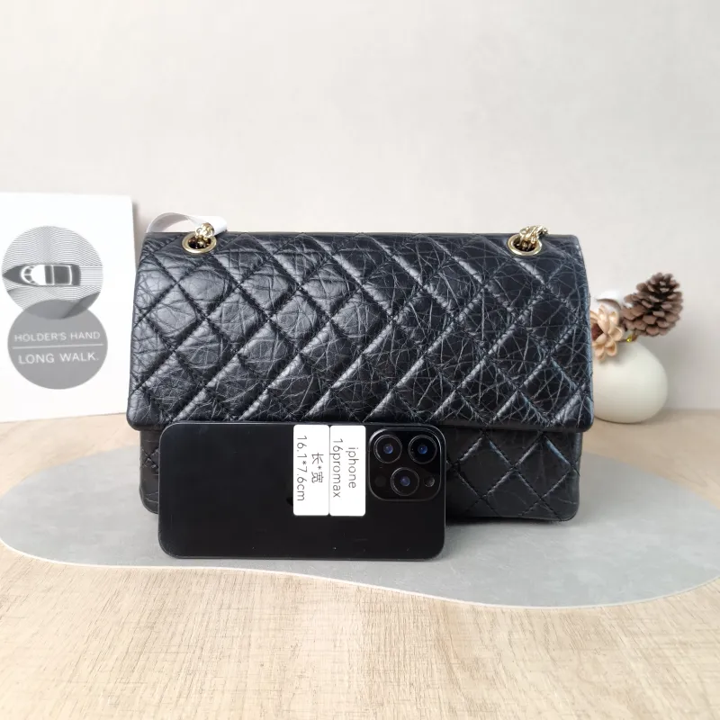 Chanel Shoulder Bag 2.55 Black Calfskin Medium 28 × 7.5 × 19.5 cm 18 — cover view 5 of 5
