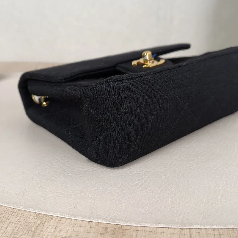 Chanel Crossbody Bag Classic Flap Mini CF Mini Black Canvas One Size 17 × 7 × 13.5 cm 0 — detail view 12 of 13