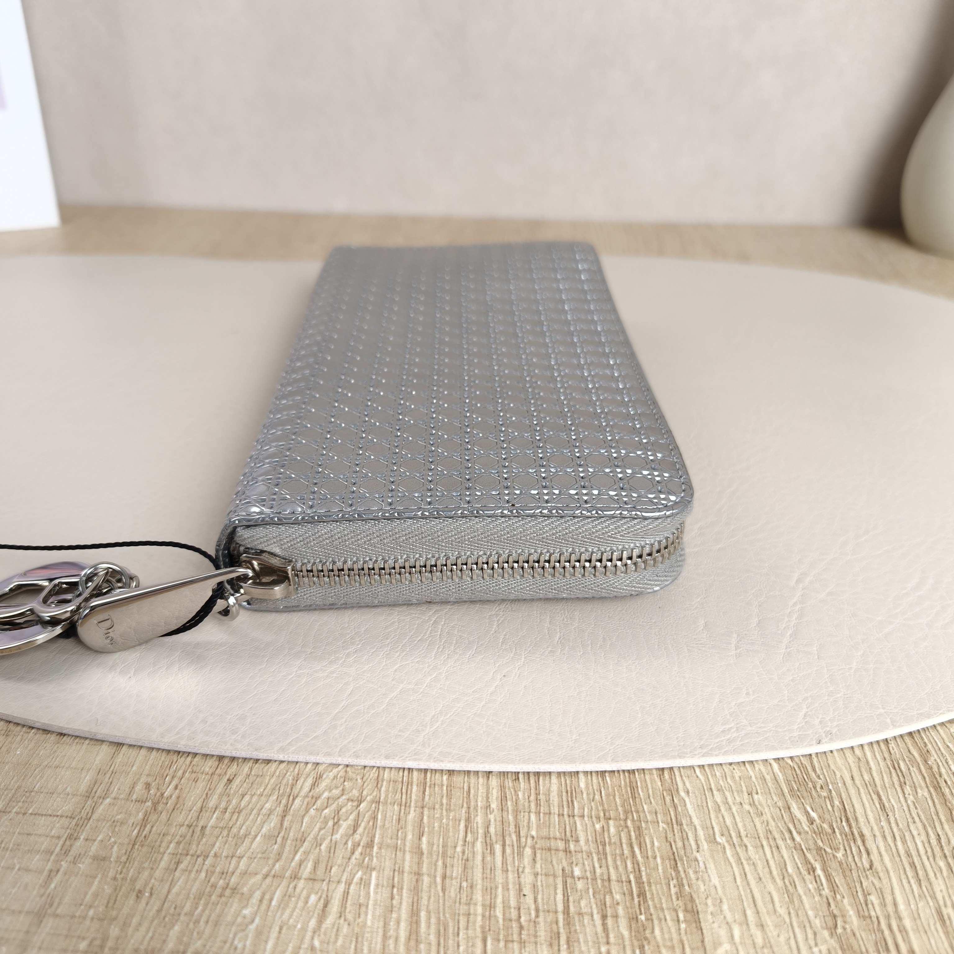 DIOR Wallet Edition Wallet Silver PVC 19.3 × 2.2 × 10 cm — cover view 10 of 10
