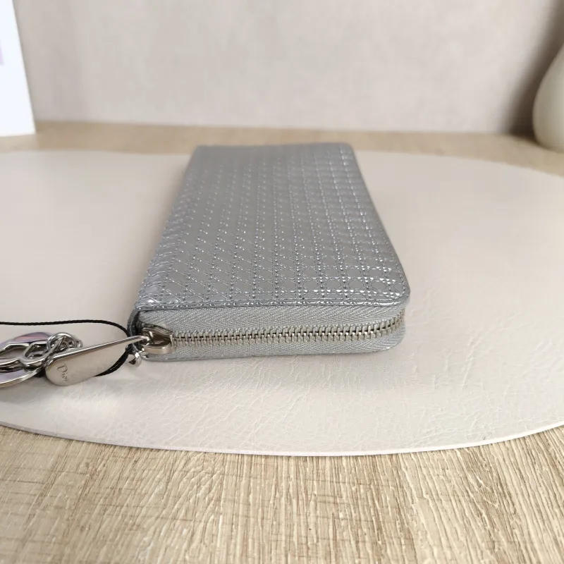 DIOR Wallet Edition Wallet Silver PVC 19.3 × 2.2 × 10 cm — cover view 10 of 10