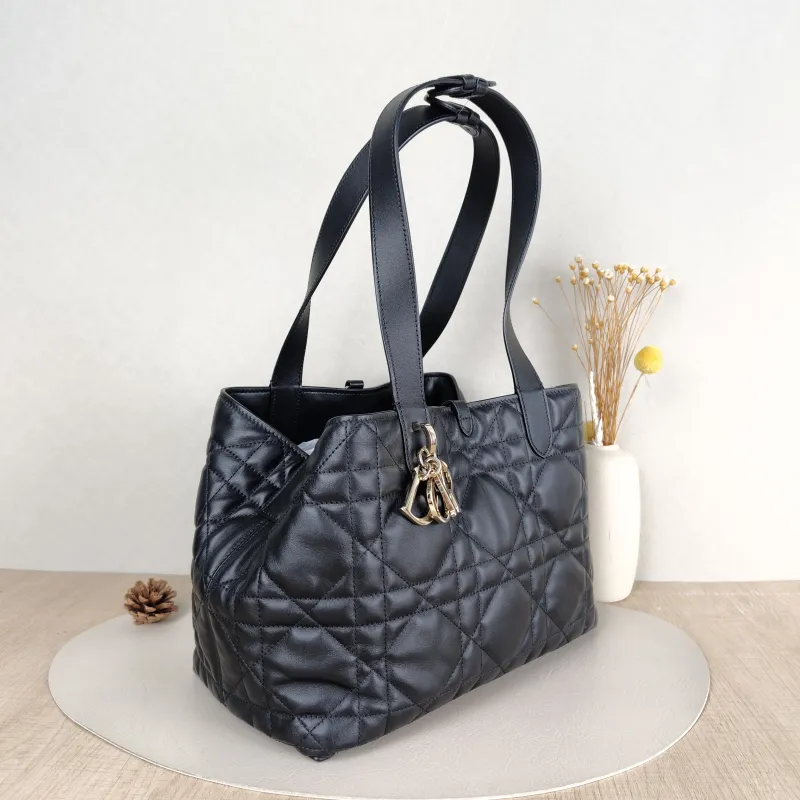 DIOR Top Handle Bag TOUJOURS Black Calfskin Medium28.5 × 17 × 21.5 cm — cover view 5 of 5
