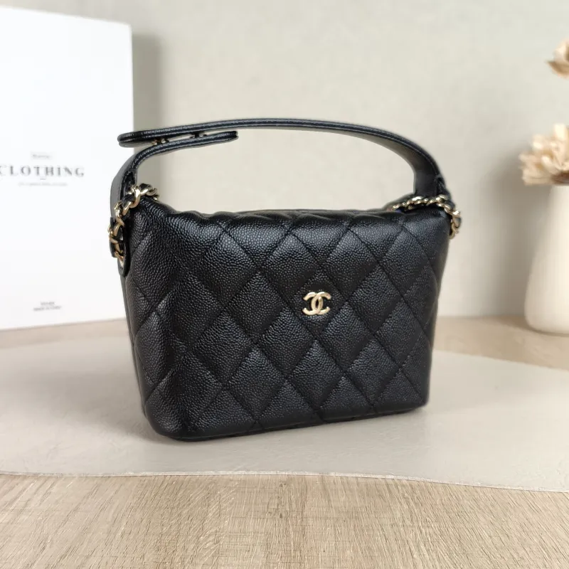 Chanel Crossbody Bag Crossbody Bag Black Grained Calfskin One Size16 × 6 × 13 cm — cover view 2 of 5
