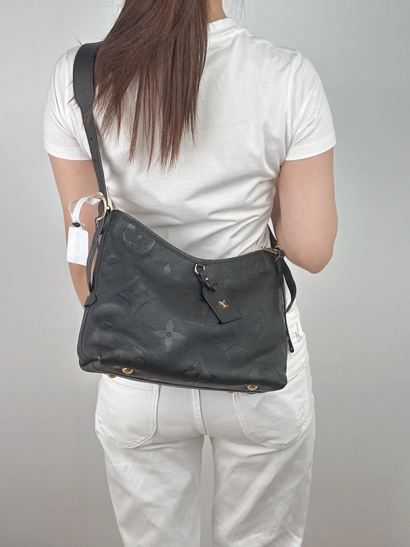 Louis Vuitton Crossbody Bag Carryall Black Calfskin Small29.5 × 12 × 24 cm — on-model view 2 of 2