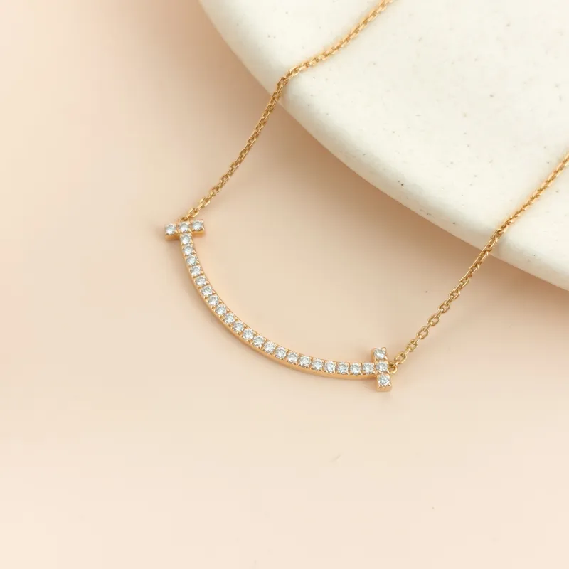 Tiffany&Co. Necklace TC ollection Smile Necklace Yellow Gold 18KY ellow Gold Diamond One Size 46cm — cover view 6 of 8