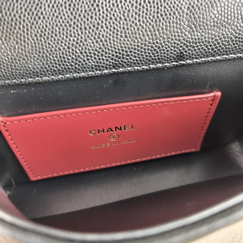 Chanel Crossbody Bag preppy coco Black Grained Calfskin Mini 17 × 5 × 11.5 cm — detail view 13 of 13