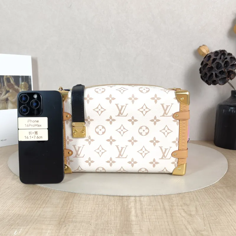 Louis Vuitton Crossbody Bag Side Trunk Box · Black PVC Medium 23.5 × 8.5 × 16 cm — cover view 3 of 5