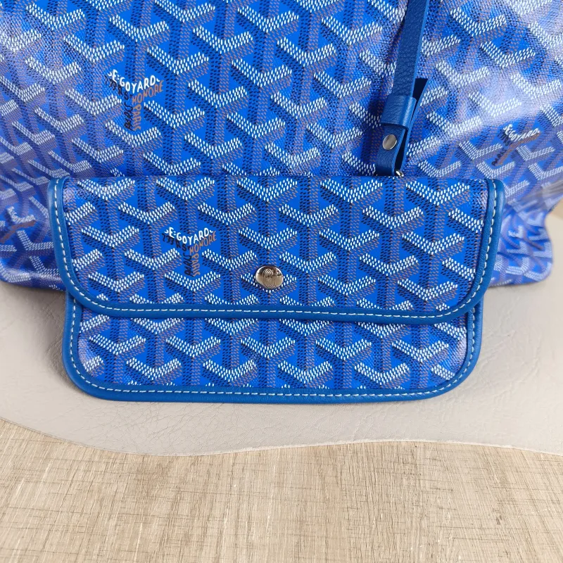 GOYARD Shoulder Bag Boheme Hobo​ Blue PVC Small 43 × 14 × 27 cm — detail view 5 of 11