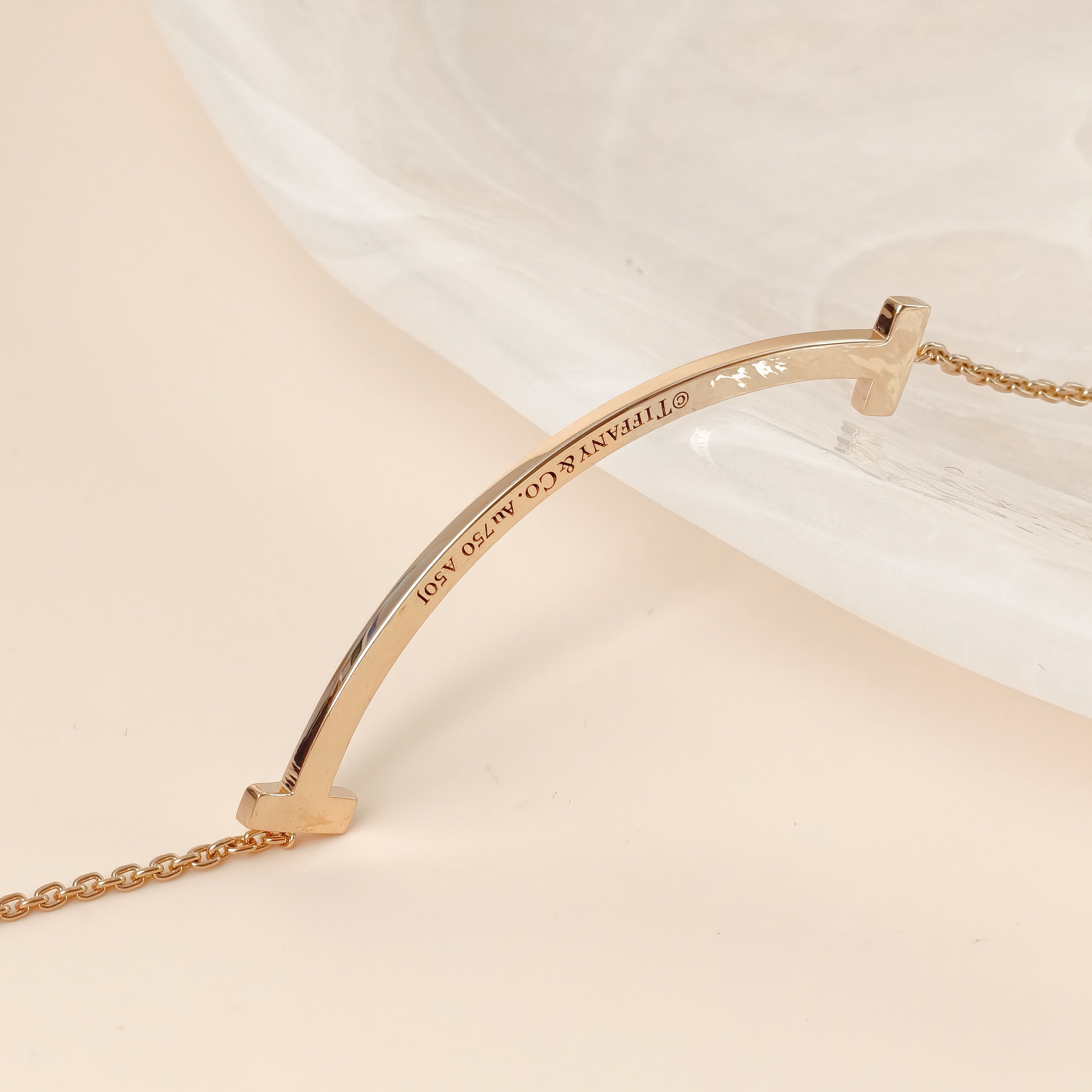 Tiffany&Co. Necklace T Collection Large Smile Necklace Rose Gold Rose Gold 18KR ose Gold Large40.6-45.7 — cover view 7 of 13