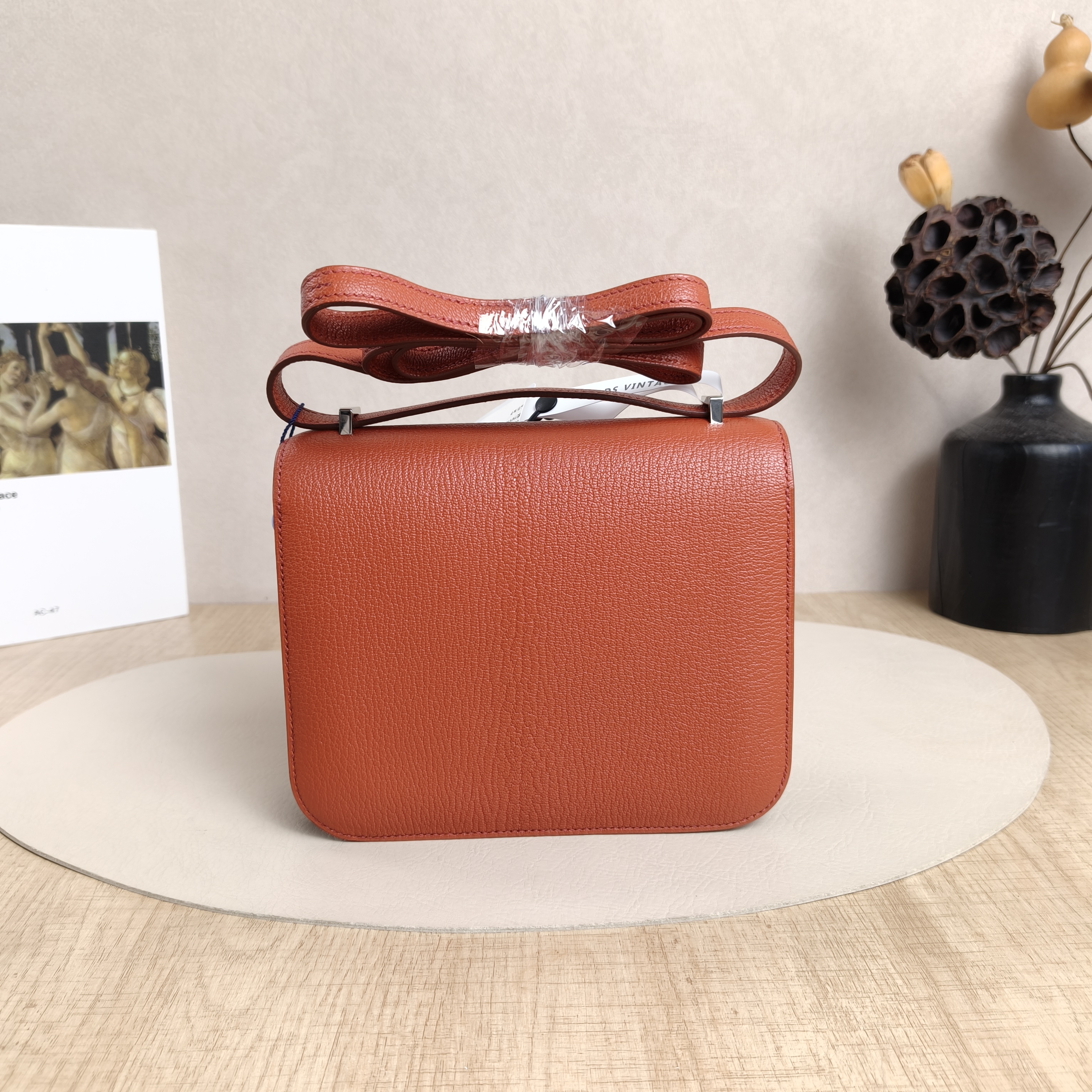 Hermès Crossbody Bag Constance 19 Silver-Tone Hardware36 Red Lambskinmini18 × 4 × 15 cm — cover view 2 of 6