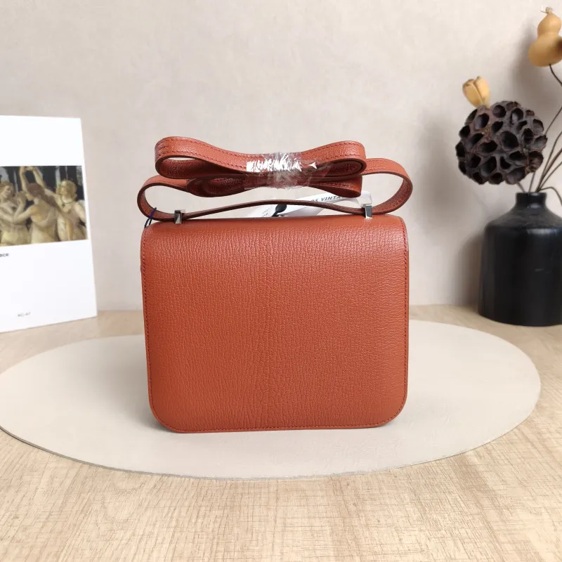 Hermès Crossbody Bag Constance 19 Silver-Tone Hardware36 Red Lambskinmini18 × 4 × 15 cm — cover view 2 of 6