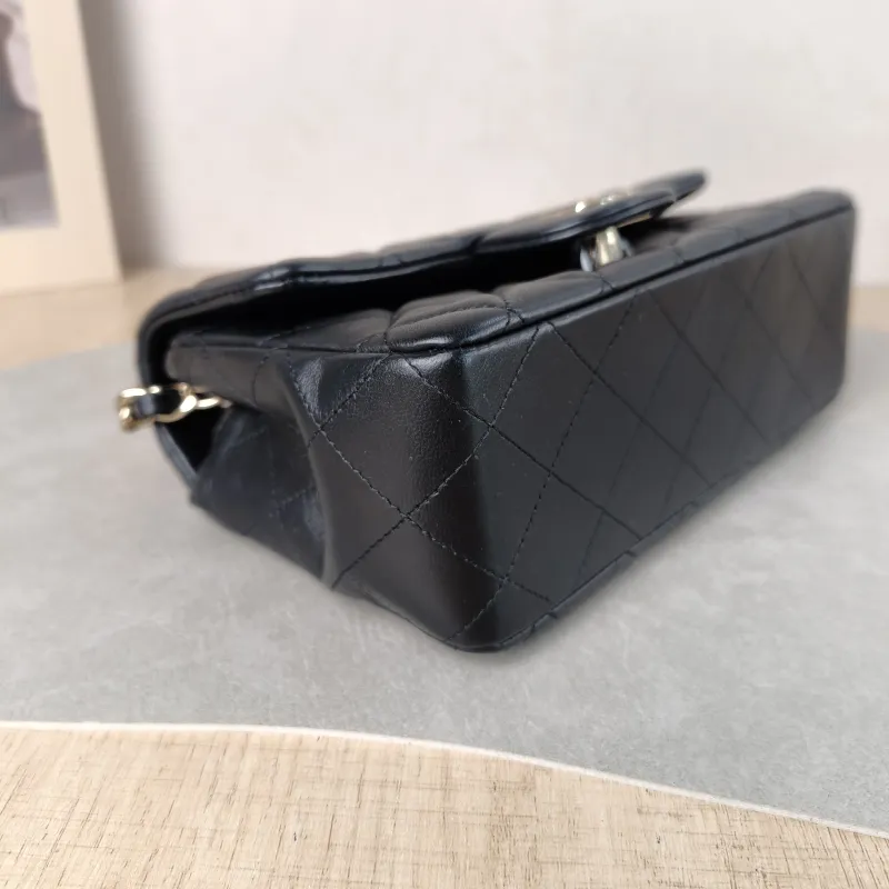 Chanel Crossbody Bag Classic Flap Large Mini CF Mini Black SL ambskin mini 20 × 6 × 12 cm — detail view 8 of 12