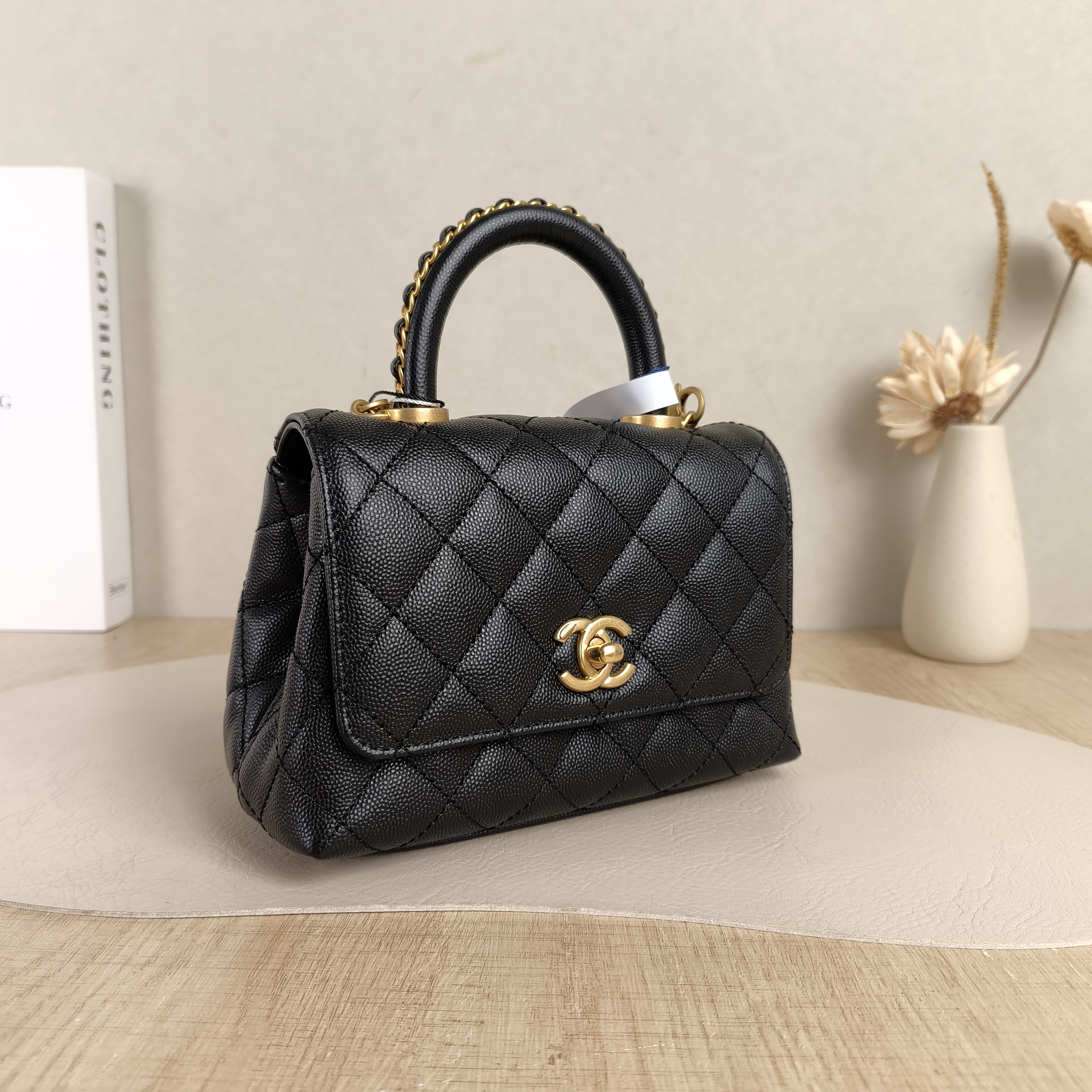 Chanel Top Handle Bag Coco HandleBlack Grained Calfskinmini19 × 9 × 13 cm — cover view 2 of 6