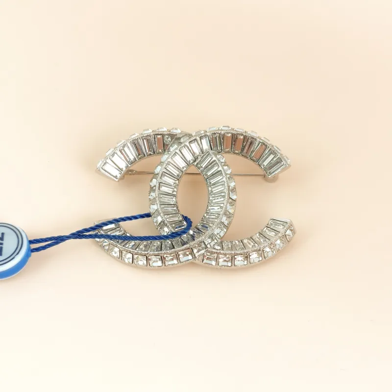 Chanel Brooch C Brooch Silver