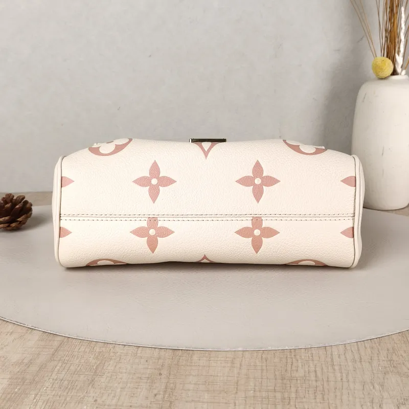 Louis Vuitton Crossbody Bag Favorite White · Pink Empreinte Embossed Calfskin Monogram Medium24 × 9 × 14 cm — cover view 5 of 5