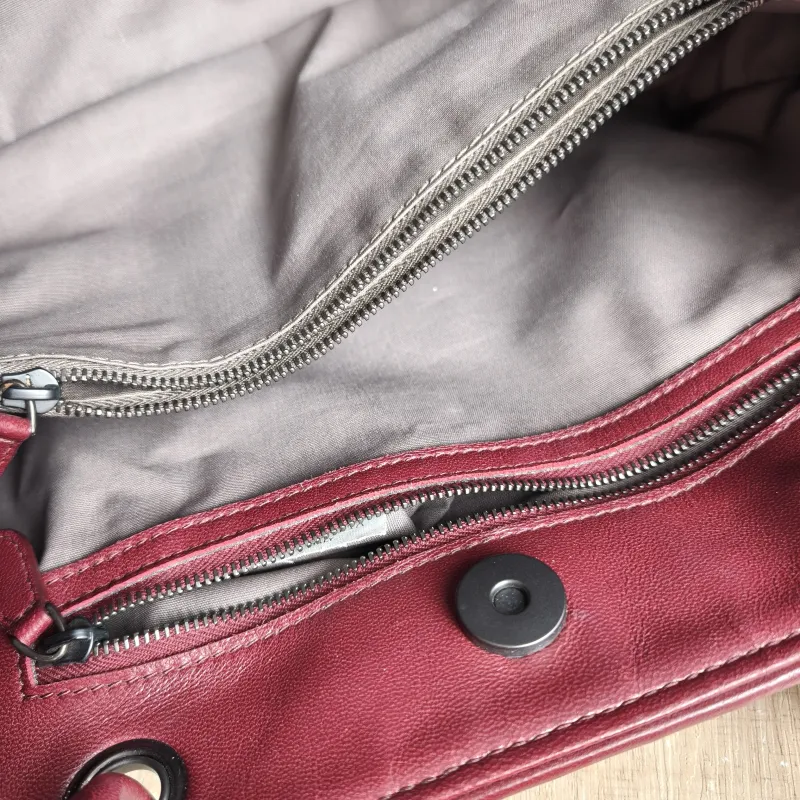 Bottega Veneta Top Handle Bag Woven Top Handle Bag Red Lambskin 30 × 16 × 17 cm — detail view 8 of 9