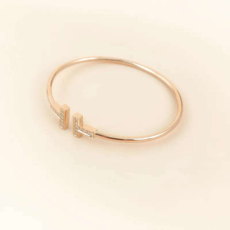 Tiffany&Co. Bangle TC ollection T Rose Gold Rose Gold 18KR ose Gold Diamond One Size 16.3cm โ cover view 4 of 8