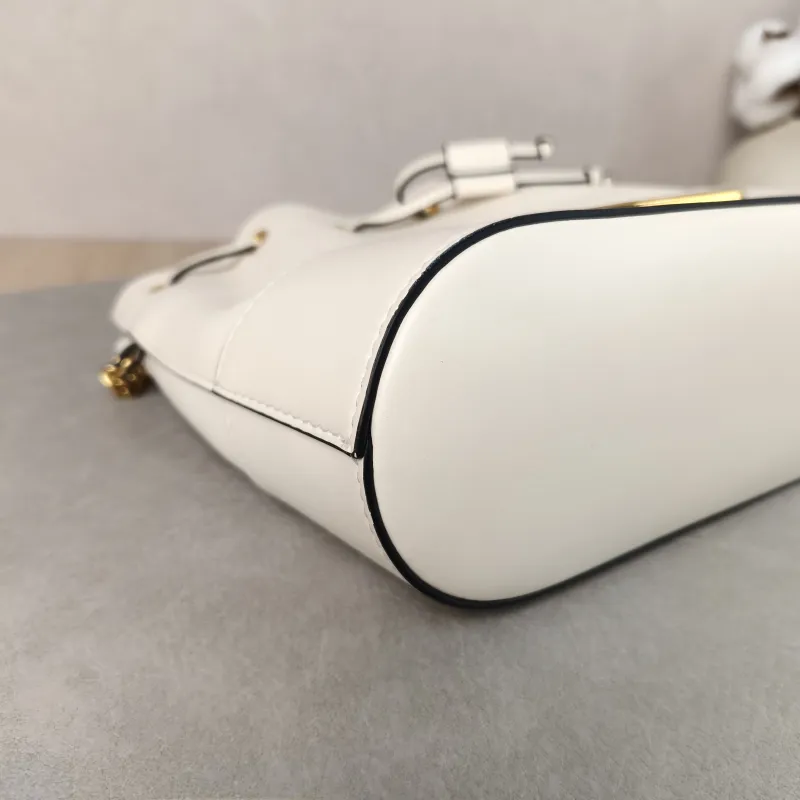 Valentino Shoulder Bag Bucket Bag White Calfskin 20 × 8.5 × 18 cm — detail view 3 of 11