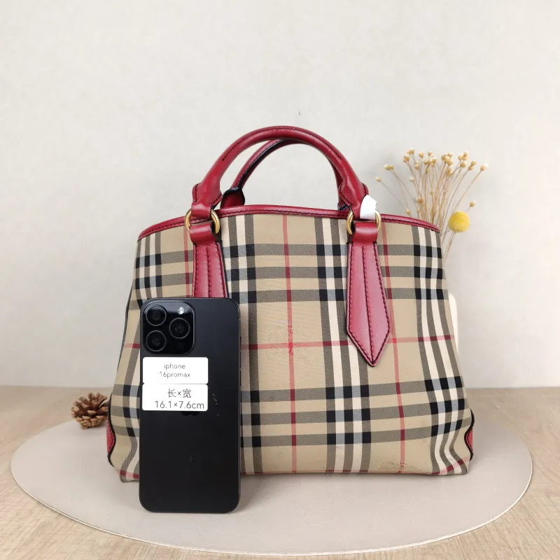 BURBERRY Shoulder Bag Top Handle Bag Canvas One Size 30 × 16 × 23 cm — cover view 4 of 5