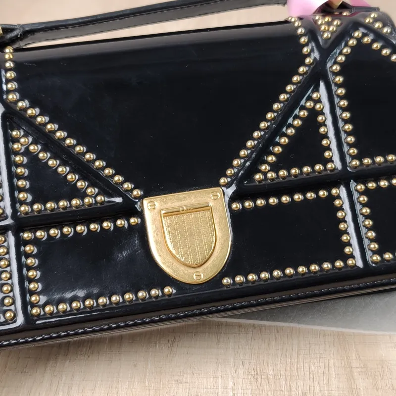 DIOR Crossbody Bag ama Black Patent Leather Mini 19 × 3 × 12 cm — detail view 1 of 12