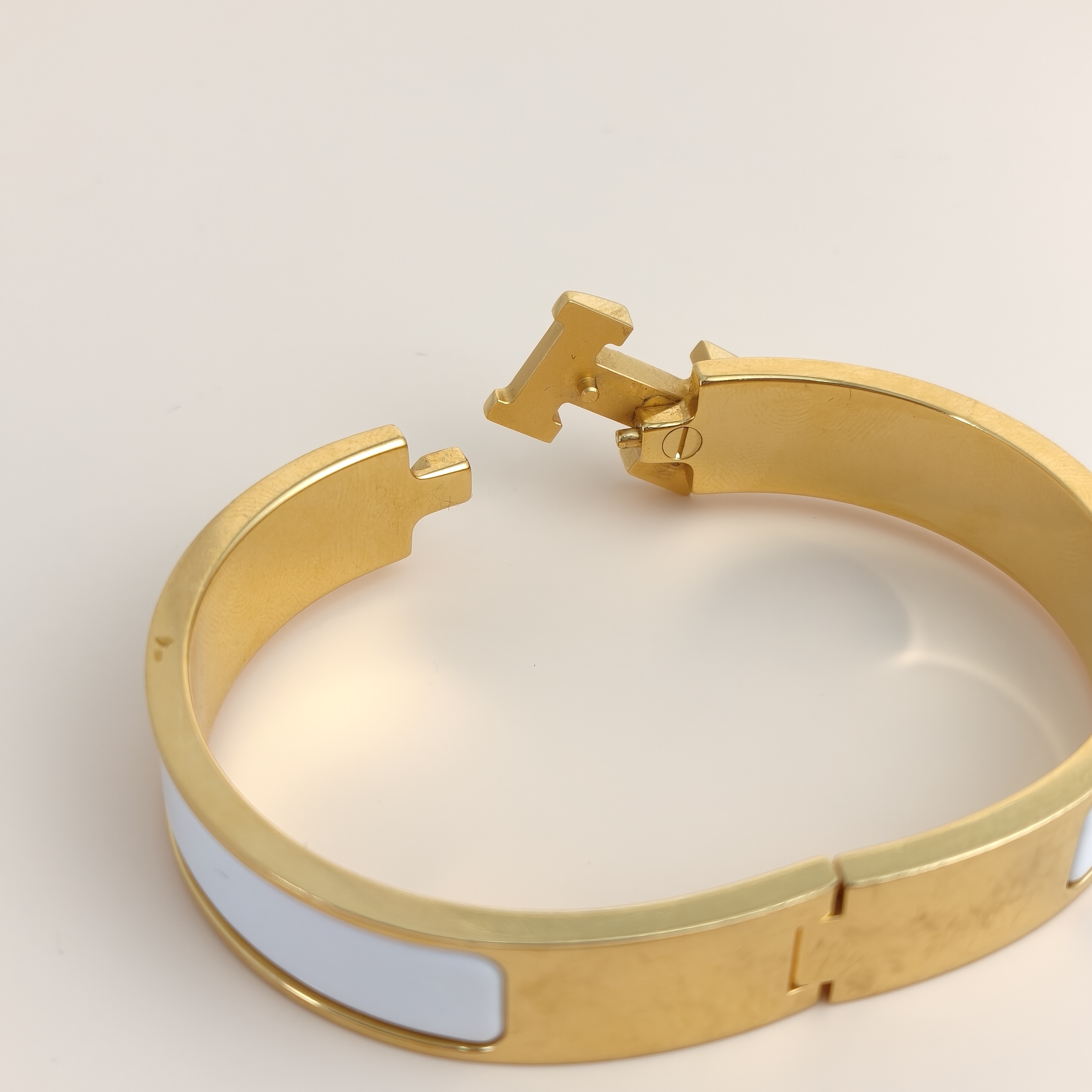 Hermès Bangle Clic HB angle White One Size16cm — cover view 7 of 8