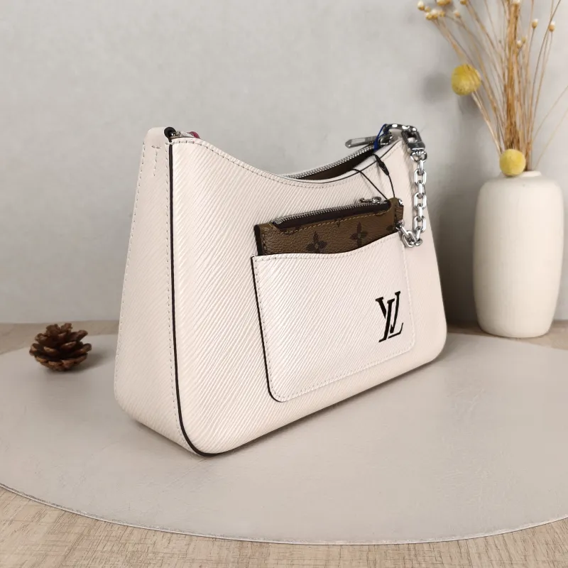 Louis Vuitton Crossbody Bag MARELLE White Epi Embossed Calfskin Small 25 × 8 × 15 cm — cover view 3 of 5