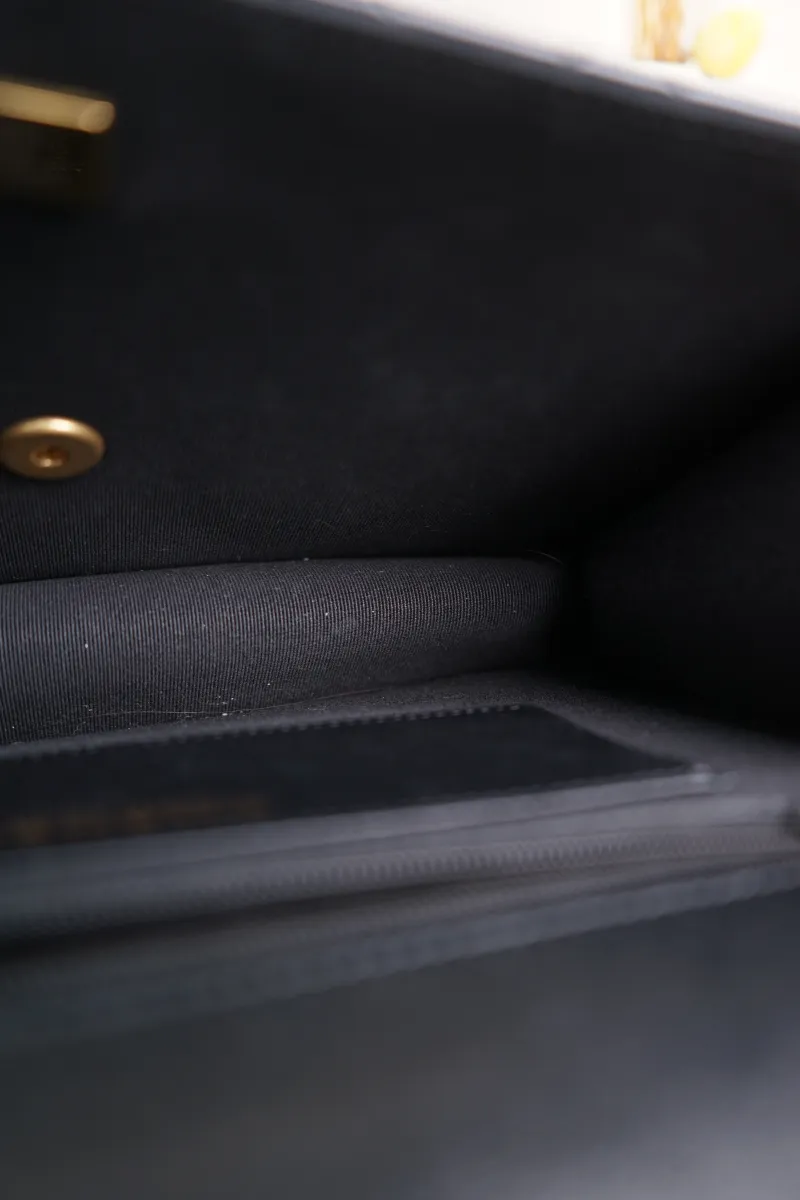 Chanel 25b Shoulder Crossbody Bag Black Patent Leather Microchip Edition · Dust Bag · 25 × 6 × 17 cm — detail view 13 of 20