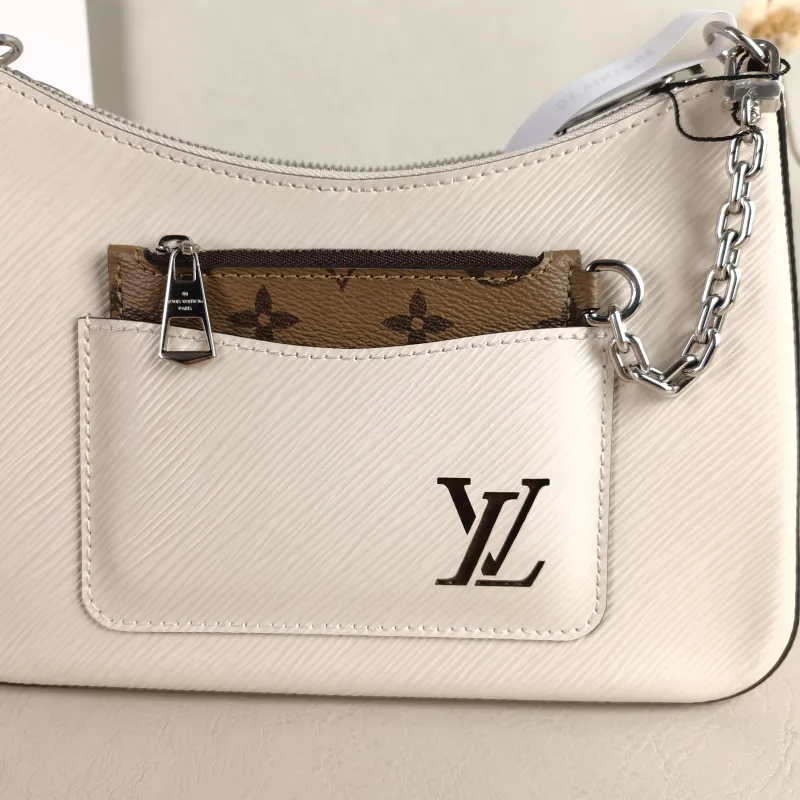 Louis Vuitton Crossbody Bag MARELLE White Epi Embossed Calfskin Small 25 × 8 × 15 cm — detail view 8 of 10