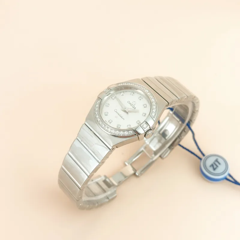 OMEGA Watch Watch Silver Diamond One Size 27mm Watch — cover view 8 of 9
