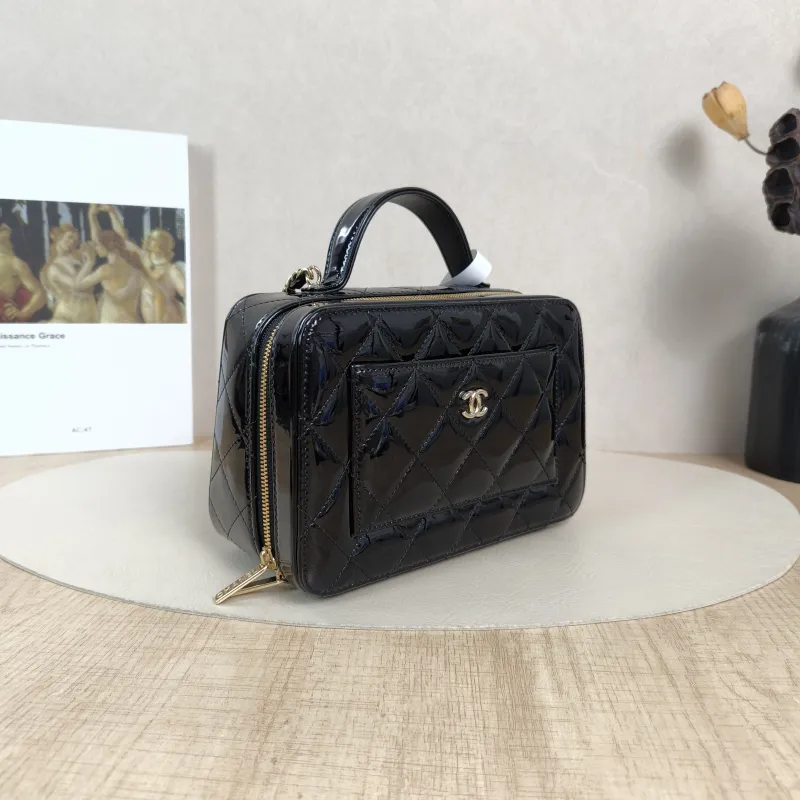 Chanel Crossbody Bag25b Black Patent Leathermini19.5 × 8.5 × 12 cm — cover view 5 of 6