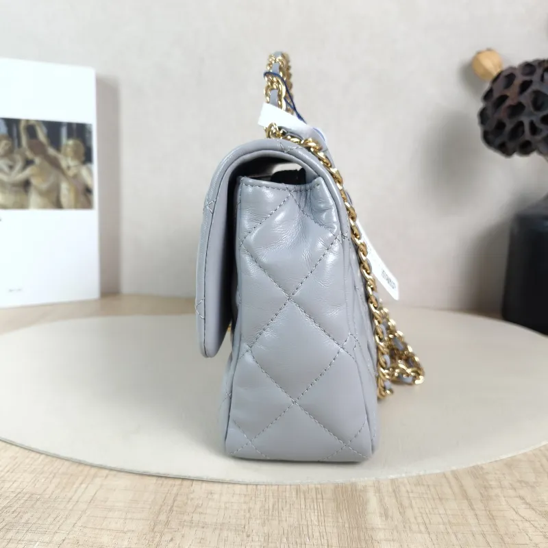 Chanel Crossbody Bag 23s Grey Lambskin One Size 23.5 × 7.5 × 17 cm — detail view 9 of 13
