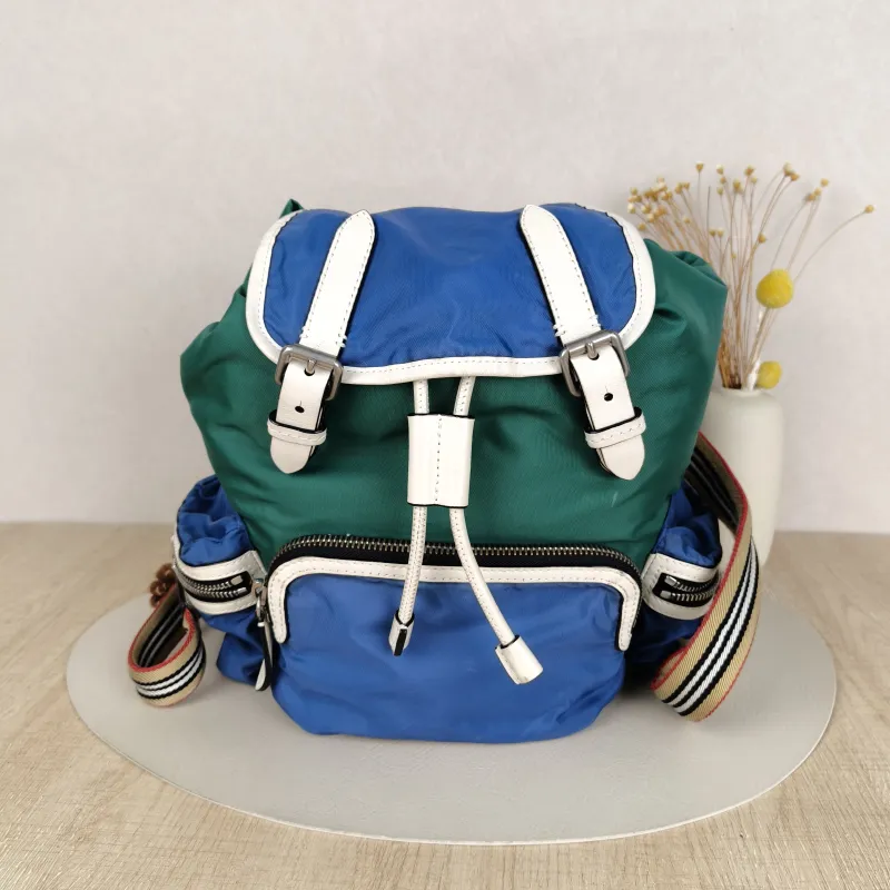 BURBERRY Backpack Backpack Blue Green Nylon One Size30 × 10 × 30 cm