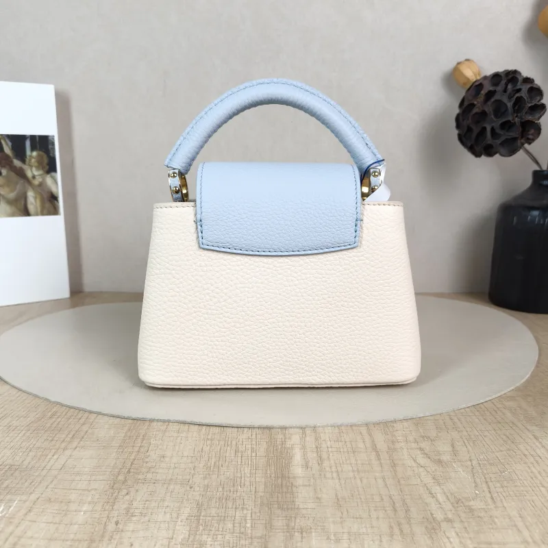 Louis Vuitton Shoulder Bag Capucines Blue White Calfskin Mini 21 × 8 × 14 cm — cover view 3 of 6