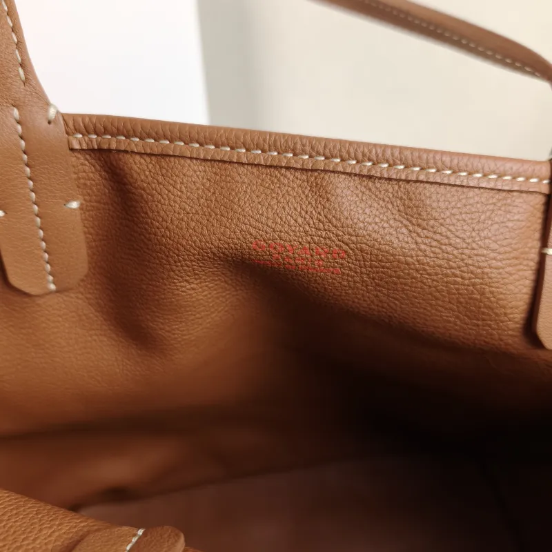 GOYARD Top Handle Bag ANJOU Shopping Tote Brown Calfskin Mini 19.5 × 9 × 19.5 cm — detail view 2 of 10
