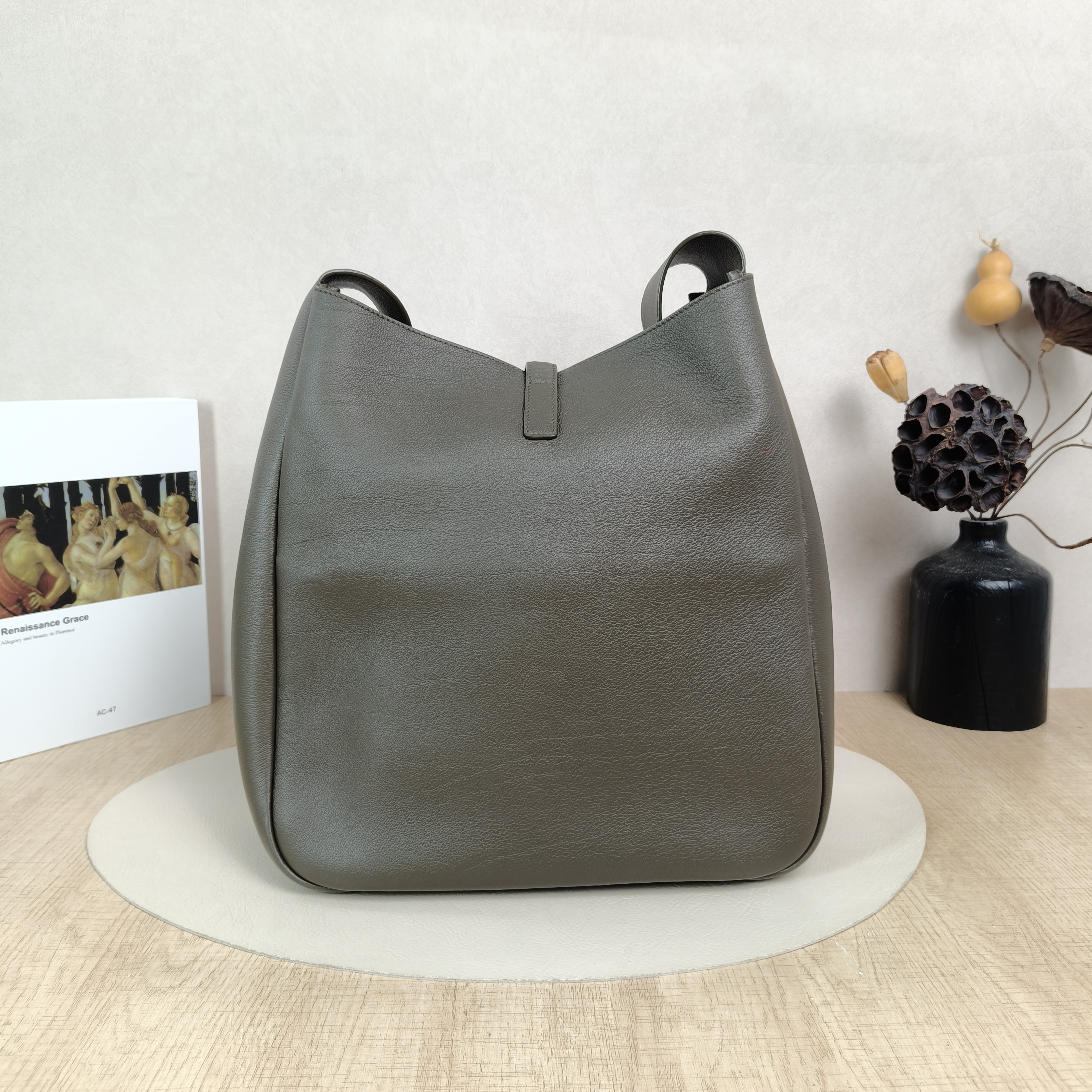 SAINT LAURENT Shoulder Bag LE 5 À 7 Hobo Green — cover view 4 of 6