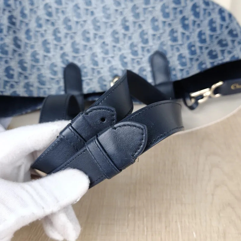 DIOR Top Handle Bag TOUJOURS Blue Medium28.5 × 17 × 21.5 cm — detail view 11 of 12
