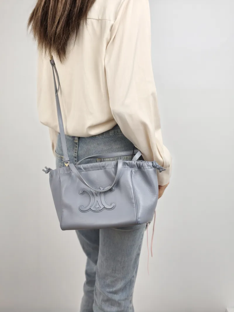 CELINE Top Handle Bag CABAS TRIOMPHE Calfskin Small 22 × 15 × 17 cm — on-model view 1 of 2