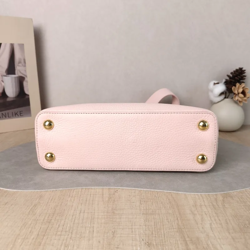 Louis Vuitton Top Handle Bag Capucines Pink Calfskin BB 27 × 9 × 17.5 cm — cover view 3 of 5