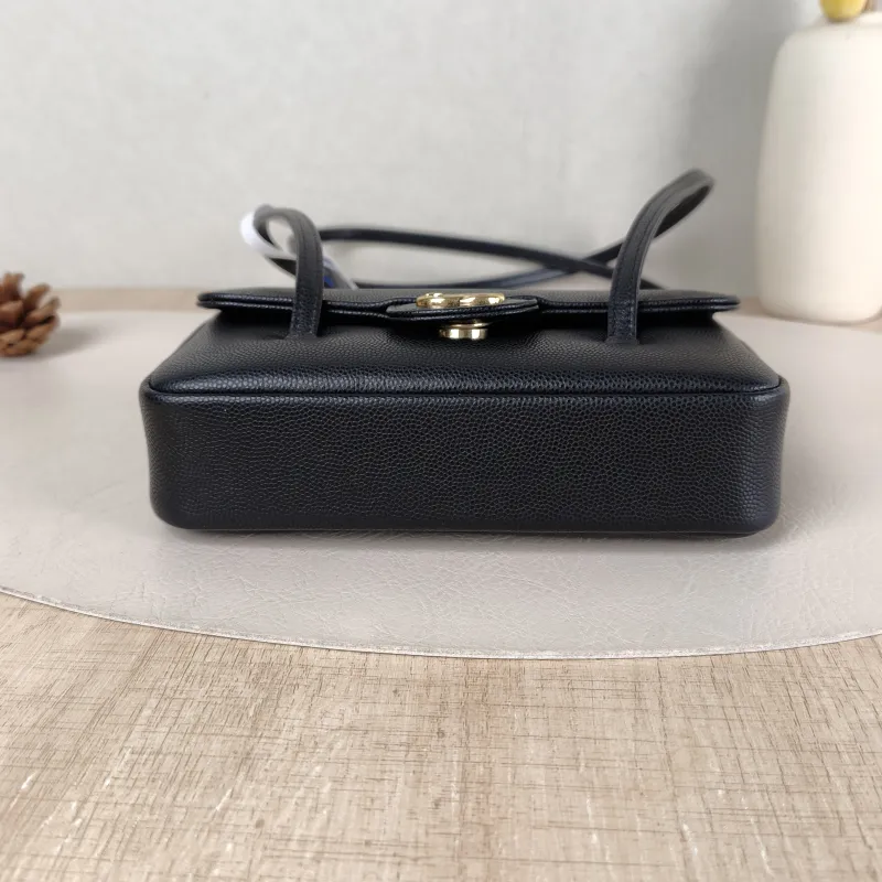 Chanel Crossbody Bag 26p preppy coco Black Grained Calfskin Mini 17 × 5 × 11.5 cm — cover view 5 of 5