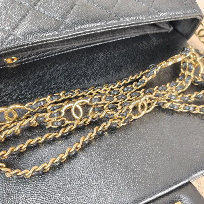 Chanel Crossbody Bag Editioncf mini Black Grained Calfskin 23.5 × 7 × 15 cm — detail view 8 of 13