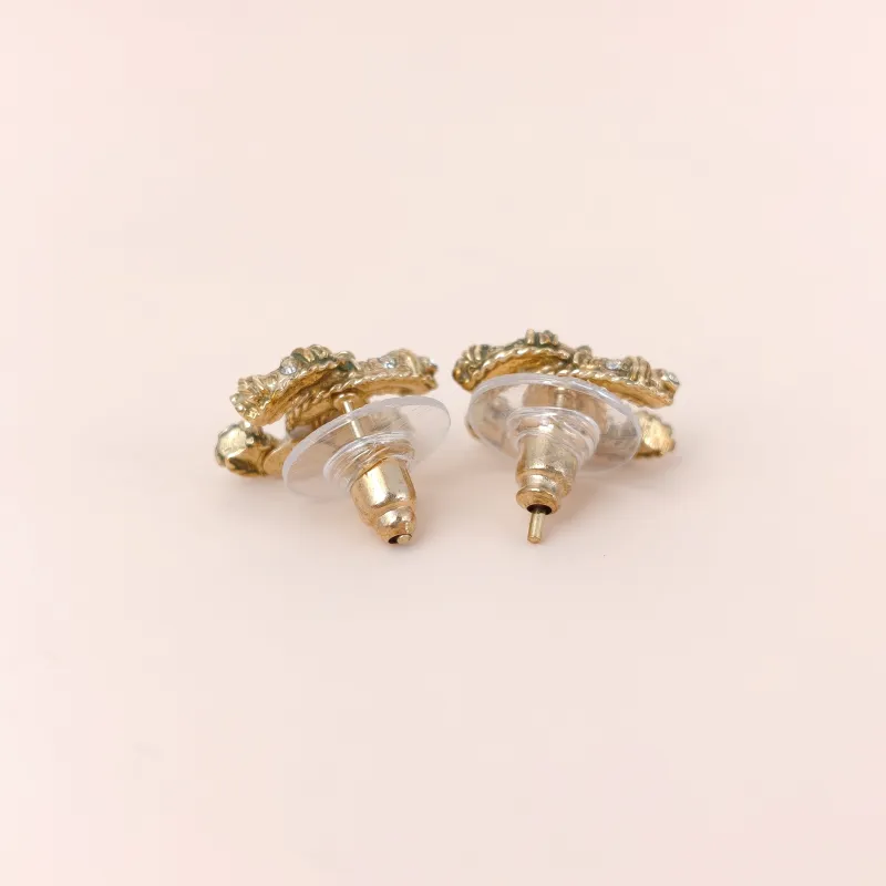 Chanel Earrings c Woven Earrings Gold One Size — cover view 5 of 6