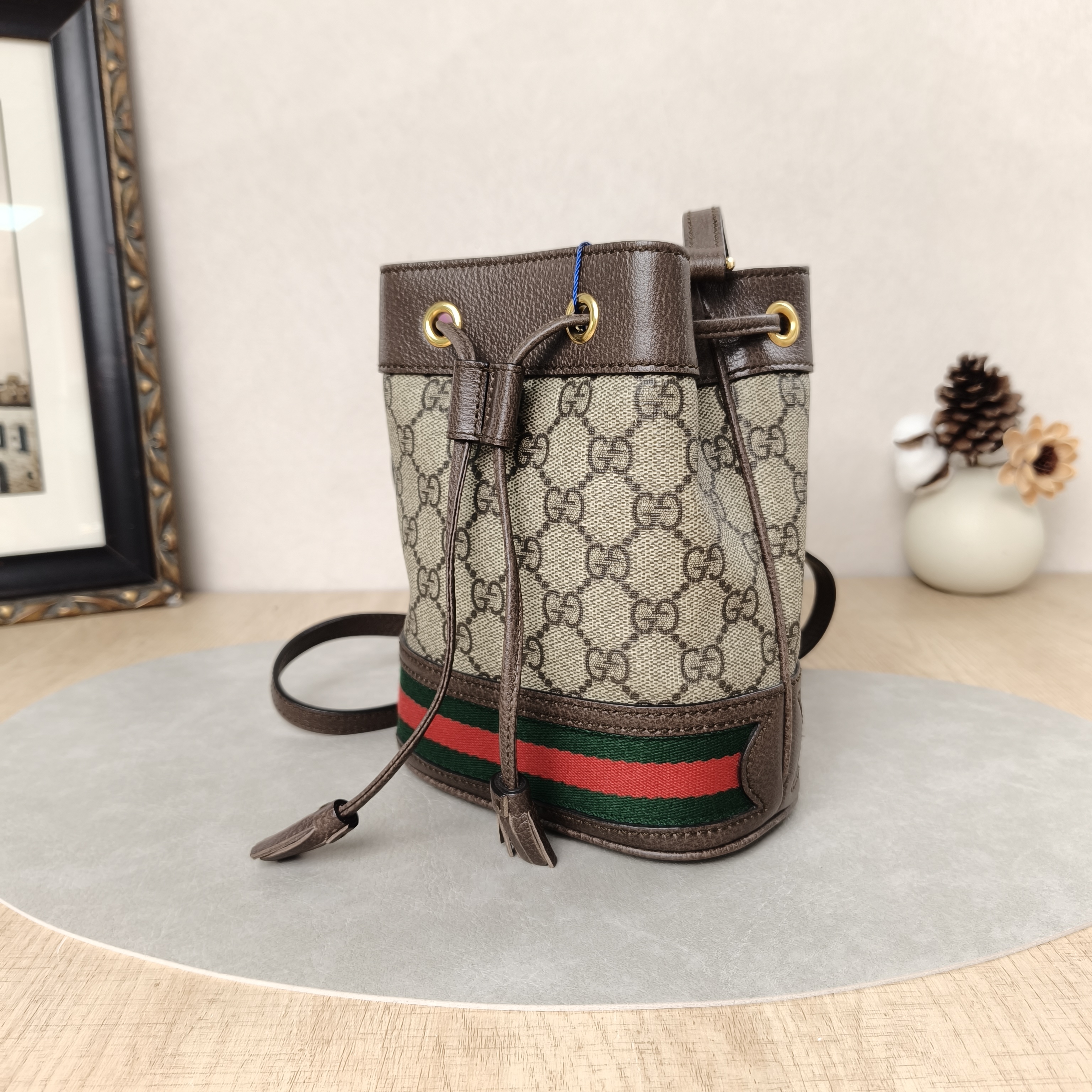 GUCCI Shoulder Bag Ophidia Bucket Bag Monogram PV Cmini15.5 × 9 × 19 cm — cover view 4 of 5