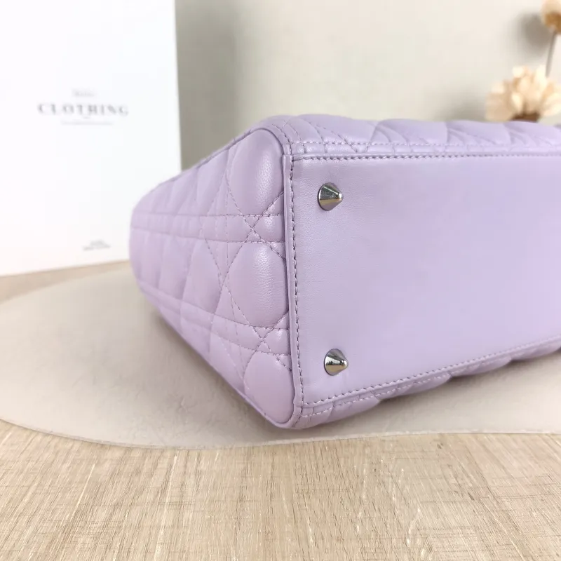 DIOR Top Handle Bag Lady Lady Dior Bag Calfskin Medium 24 × 12 × 21 cm — detail view 7 of 11