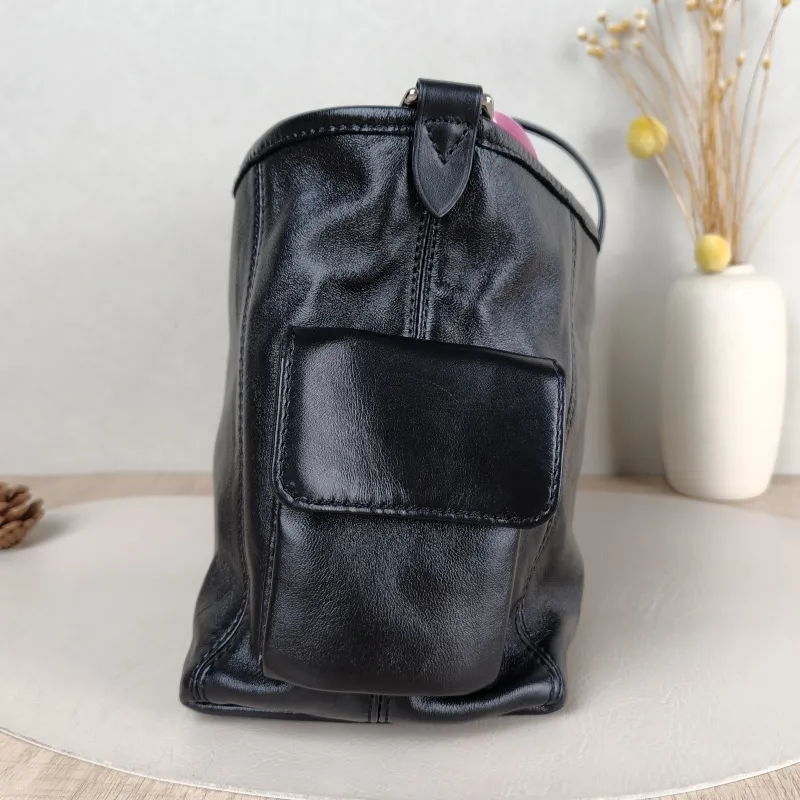 Louis Vuitton Crossbody Bag Carryall Cargo Vibe Black SL ambskin Small 33.5 × 15 × 23 cm — detail view 14 of 14