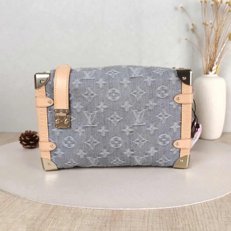 Louis Vuitton Crossbody Bag Side Trunk Box Grey Medium 23.5 × 8.5 × 16 cm